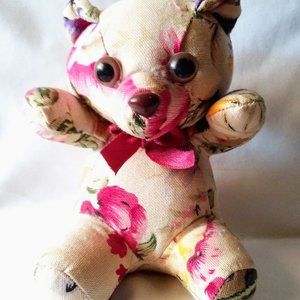 Milaca Mills Vintage Teddy Bear Floral Print 6"